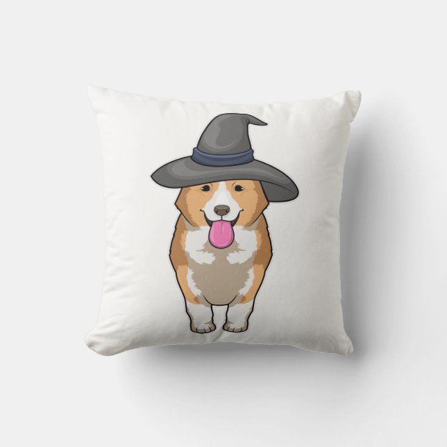 Cojín Decorativo Corgi Witch (Anverso)