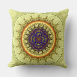 Cojín Decorativo Cornamwant de círculo amarillo