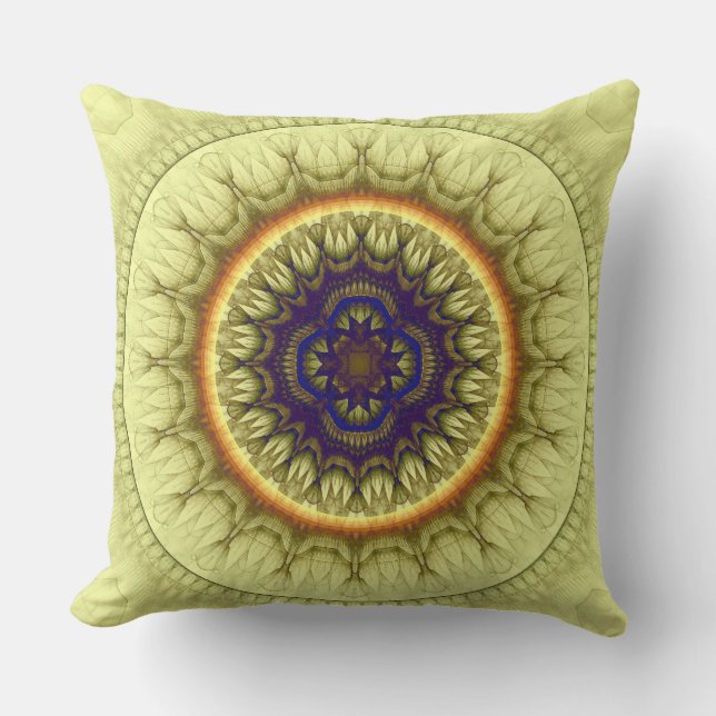 Cojín Decorativo Cornamwant de círculo amarillo (Anverso)