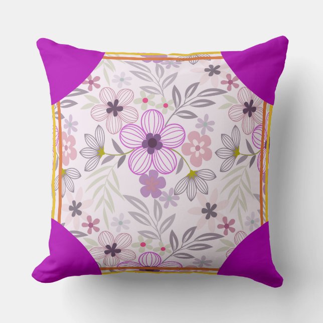 Cojín Decorativo Cornerstone Blossom Lavanda (Anverso)