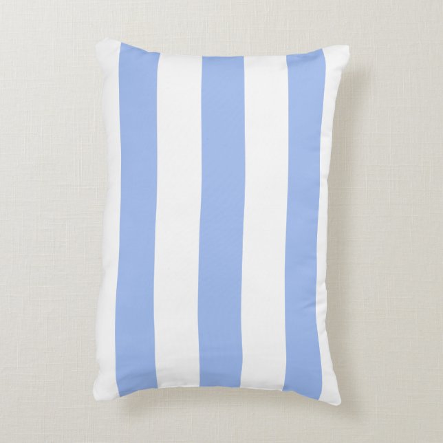 Cojín Decorativo Cornflower Blue White Awenters Stripes al aire lib (Atrás (Vertical))