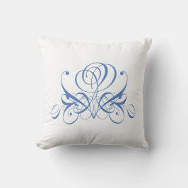 Cojín Decorativo Cornish Blue Flourish Rosa