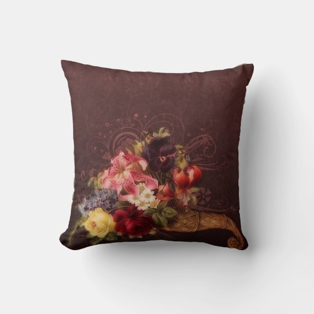 Cojín Decorativo Cornucopia romántica (Anverso)