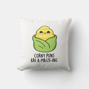 Cojín Decorativo Corny Puns es un divertido arándano de maíz para e