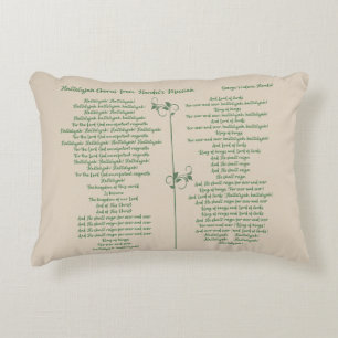 Cojín Decorativo Coro de Aleluya del Mesías de Handel Verde