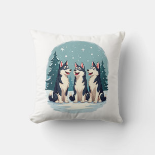 Cojín Decorativo Coro de Navidad Husky