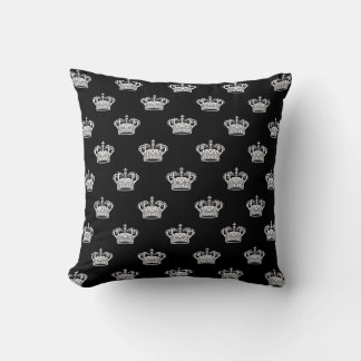 Cojín Decorativo Corona 01 - Blanco en negro