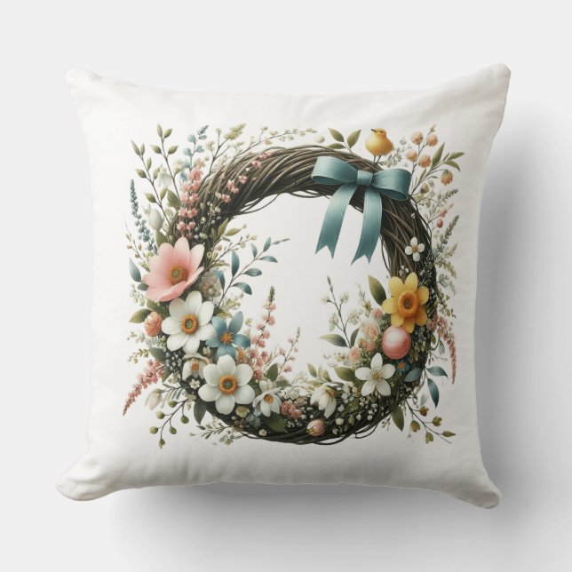 Cojín Decorativo Corona de flores (Anverso)