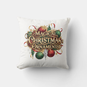 Cojín Decorativo Corona de Navidad Mágica & Velas Personalizadas