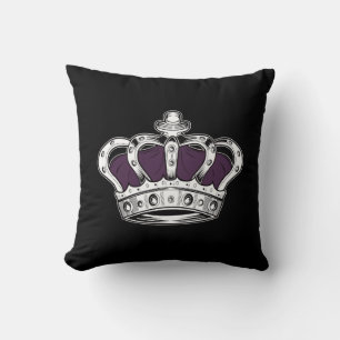 Cojín Decorativo Corona - Púrpura