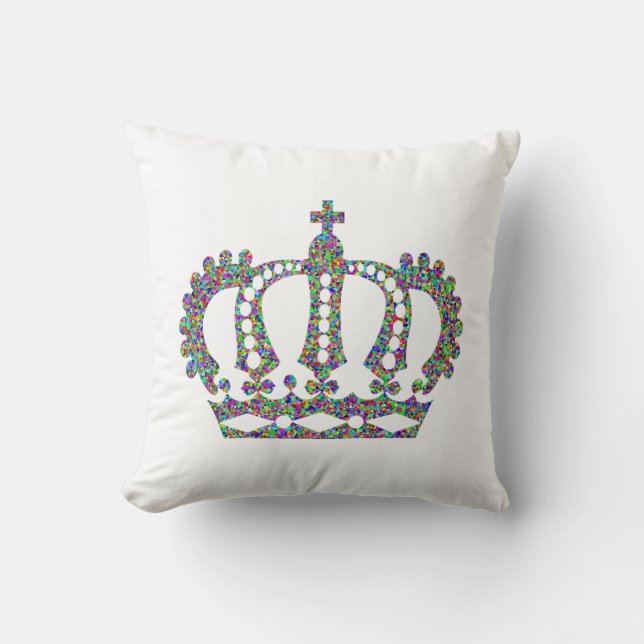 Cojín Decorativo Corona Real en patrones  (Anverso)