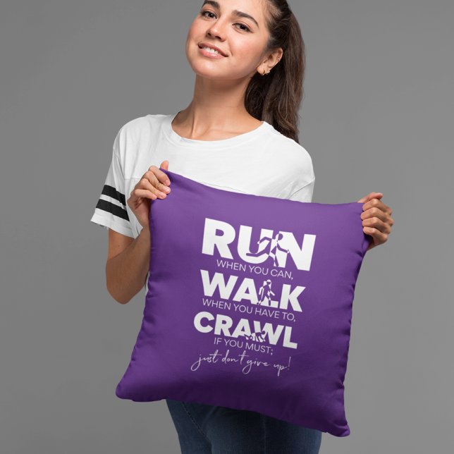 Cojín Decorativo Corre... Camina... Rastreo... ¡No te rindas!' (Subido por el creador)