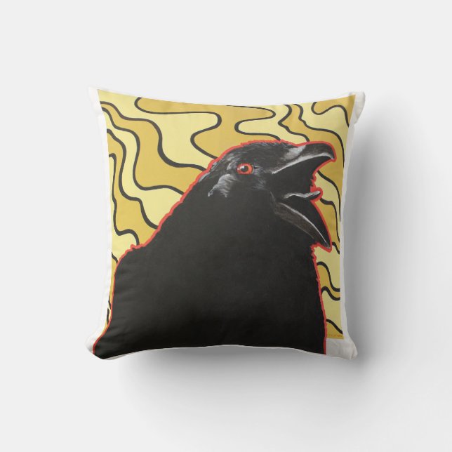 Cojín Decorativo Correa, Naranja y fondos blancos (Anverso)