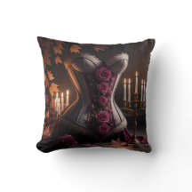 Corsé Victoriano Gótico Rosas Purpúreas Otoño