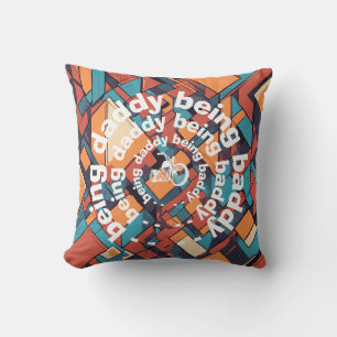 Cojín Decorativo Cortadora Baddy Daddy, diseño rebelde geométrico