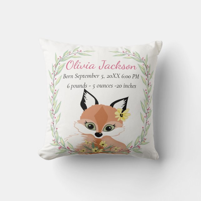 Cojín Decorativo Corte chanterelle personalizado, guardar la fecha (Anverso)