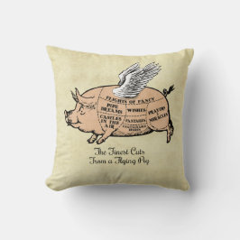 Cojín Decorativo Cortes de cerdo voladores