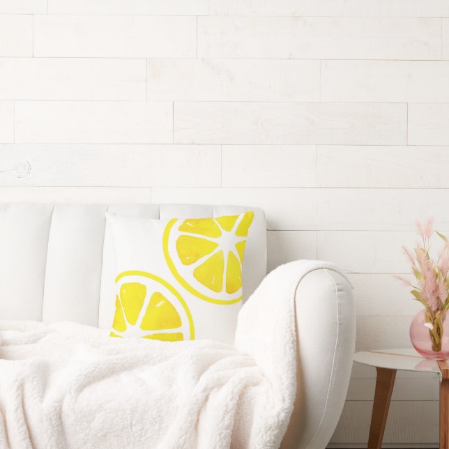 Cojín Decorativo Cortes de limón acuarelas (Sofá)