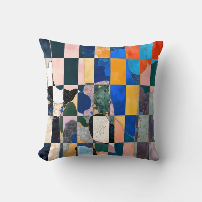 Cojín Decorativo Cortina Luxe Checkerboard (Anverso)