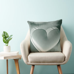 Cojín Decorativo Cortinaje romántico y único de plata en 3D
