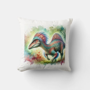 Cojín Decorativo Corythosaurus in a Serene Watercolor Landscape 060