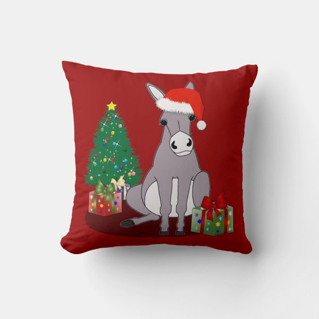 Cojín Decorativo Cosa reversible de moras navideñas (Anverso)