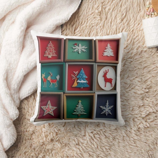 COJÍN DECORATIVO COSAS DE NAVIDAD (Manta)