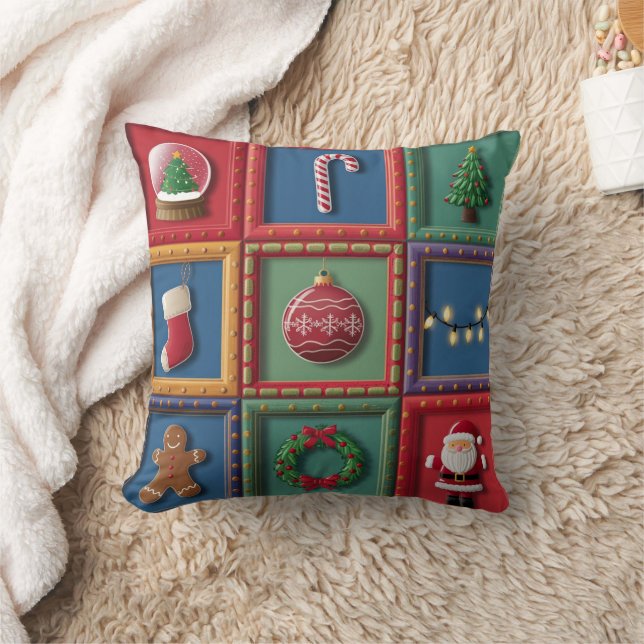 COJÍN DECORATIVO COSAS NAVIDADES (Manta)