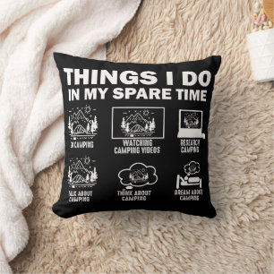 Cojín Decorativo Cosas Que Hago En Mi Camping De Tiempo Libre