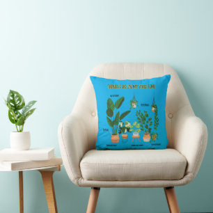 Cojín Decorativo Cosas que hago en mi tiempo libre: jardinero, jard