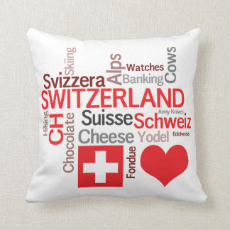 Cojín Decorativo Cosas suizas preferidas - amor Suiza de I