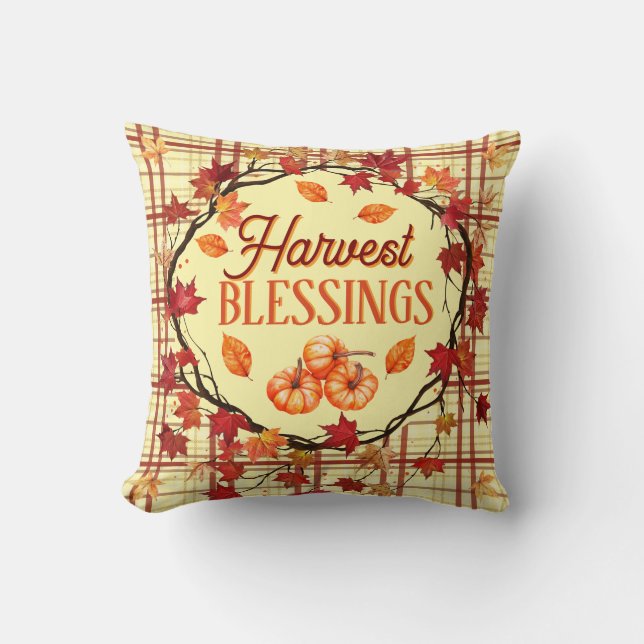Cojín Decorativo Cosecha Bendiciones (Anverso)