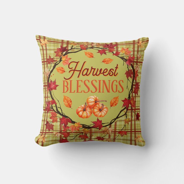 Cojín Decorativo Cosecha Bendiciones (Anverso)