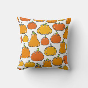 Cojín Decorativo Cosecha de calabaza sin costuras. Orano maduro