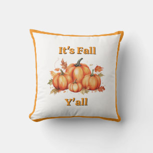 Cojín Decorativo Cosecha de Calabazas - Decoración de Otoño Rústica