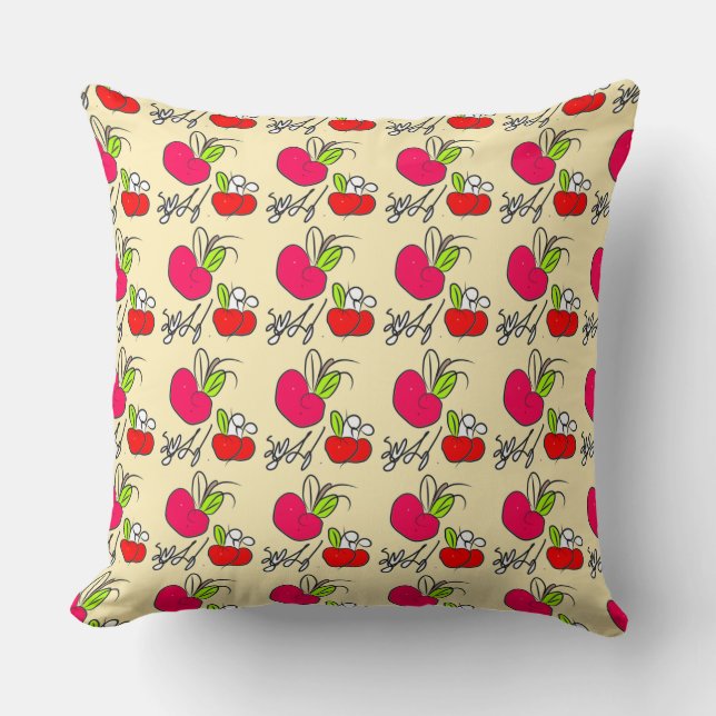 Cojín Decorativo Cosecha de Manzana Fresca (Anverso)