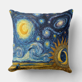 Cojín Decorativo Cosecha Estelar al Estilo de Van Gogh Campo de Tri