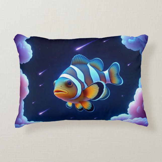 Cojín Decorativo Cosmic Clowfish (Anverso)