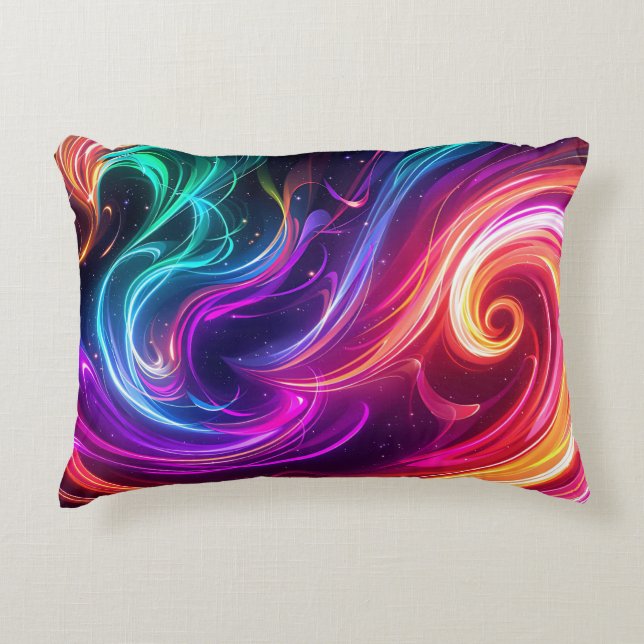 Cojín Decorativo Cosmic Flowing Swirls (Anverso)