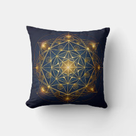 Cojín Decorativo Cosmic Golden Blueprint