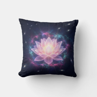 Cojín Decorativo Cosmic Lotus Bloom - Spiritual Divine Radiance