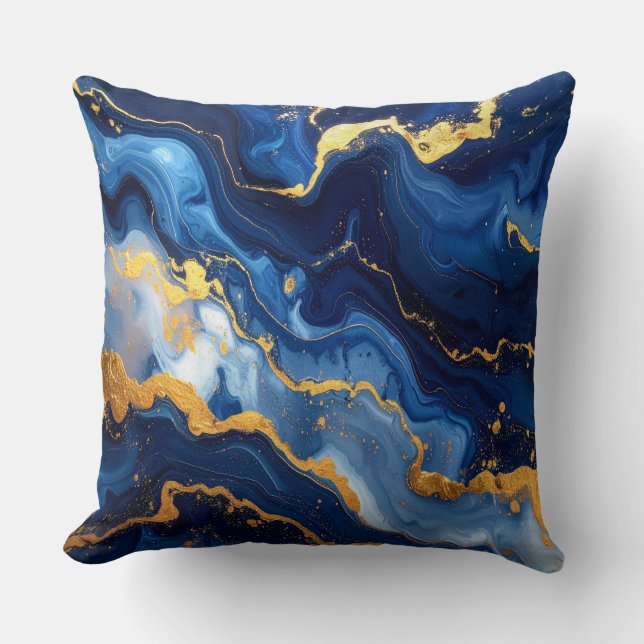 Cojín Decorativo Cosmic Night Marble Abstract Cushion (Anverso)