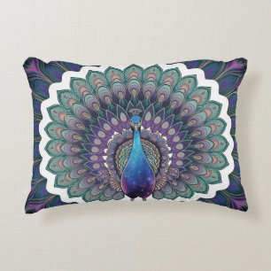 Cojín decorativo Cosmic Peacock Mandala