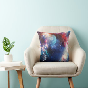 Cojín decorativo cósmico de la galería de ciencia 
