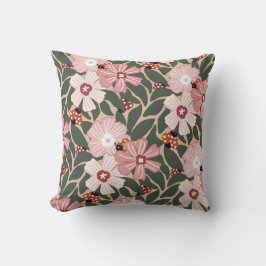 Cojín Decorativo Cosmo Woodland Ladybugs & Wildflower Earthy Colour