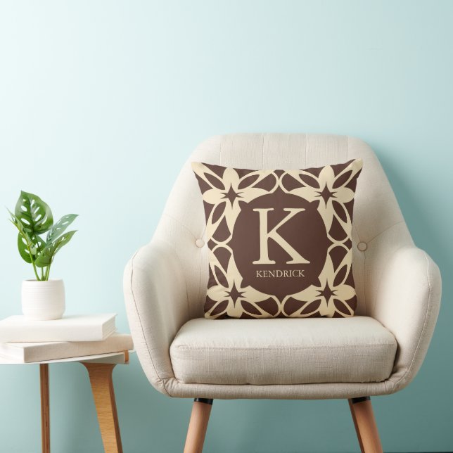 Cojín Decorativo Cosmo y cálido Mocha Mousse Geométrico (Silla)
