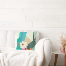 Cosmos Flor Abstracto Color Bloques Verano Moderno