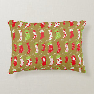 Cojín Decorativo Cosmos Navidades retro calcetines de invierno