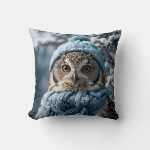 Cojín Decorativo Cosmoso y caprichoso invierno Wonderland Owl