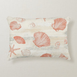 Cojín Decorativo Costa Rústica - Aguas marinas, pez estrella, arrec